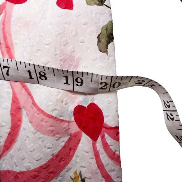 Victoria's Secret Floral Night Gown- White and Pink Floral Print with Hearts - Picture 11 of 14